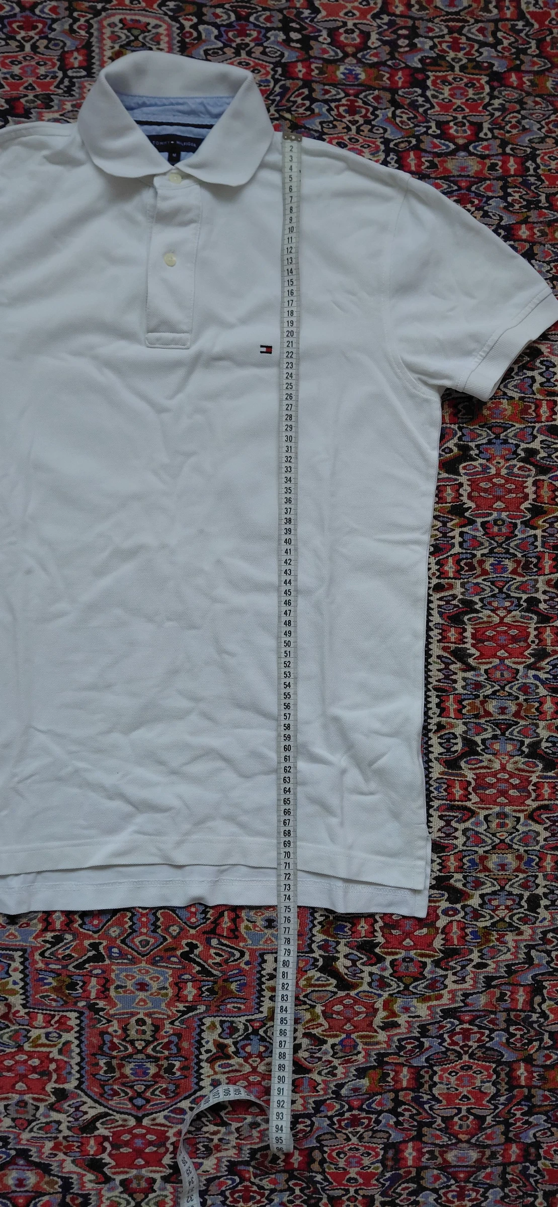 Tommy Hilfiger Polo Masculino Branco Tamanho M Logo Bordado Casual Old Money Preppy – photo 6